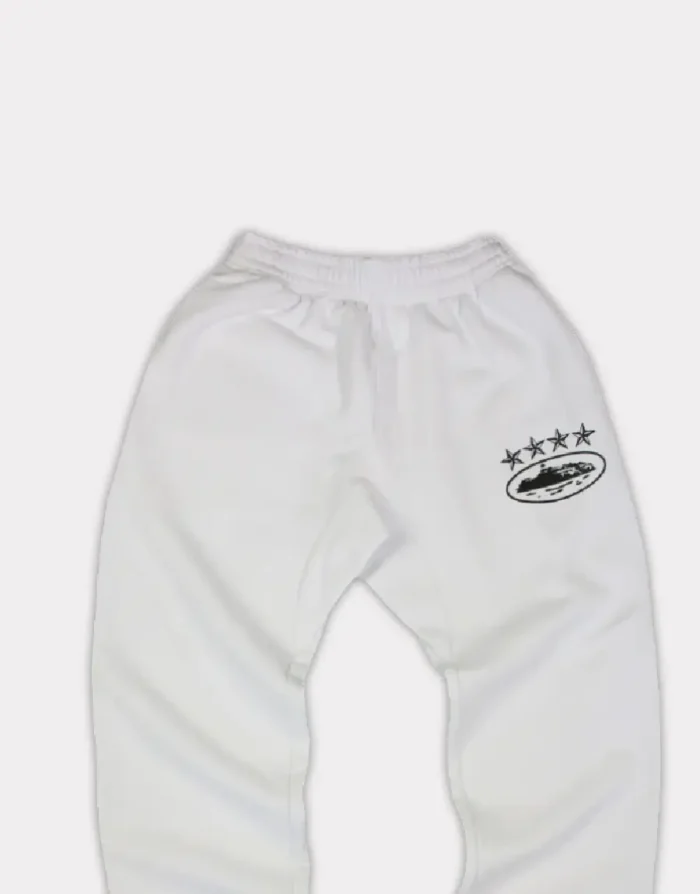 Corteiz 4Starz Alcatraz Sweatpants White