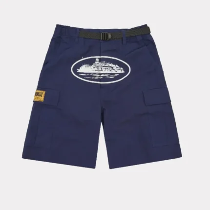 Corteiz Alcatraz Cargo-Shorts in Marineblau