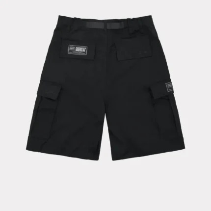 Corteiz Alcatraz Cargo Shorts in Triple Black