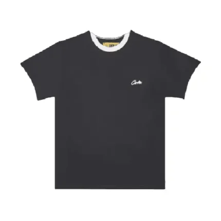 Geripptes T-Shirt Corteiz Schwarz