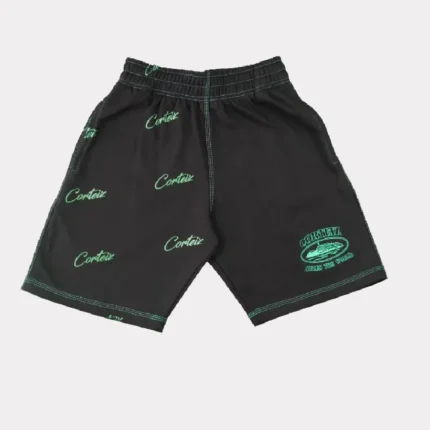 Corteiz Division ’20 Shorts in Grün/Schwarz