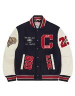 Corteiz Goat Varsity Jacket Navy