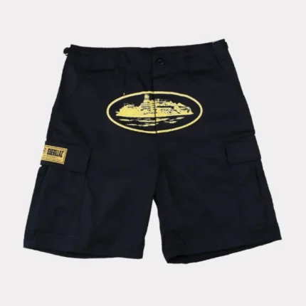 Corteiz Guerillaz 21 Shorts Schwarz/Gelb