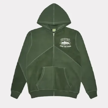 Corteiz Superior V2 Zip Up Hoodie – Forrest Green